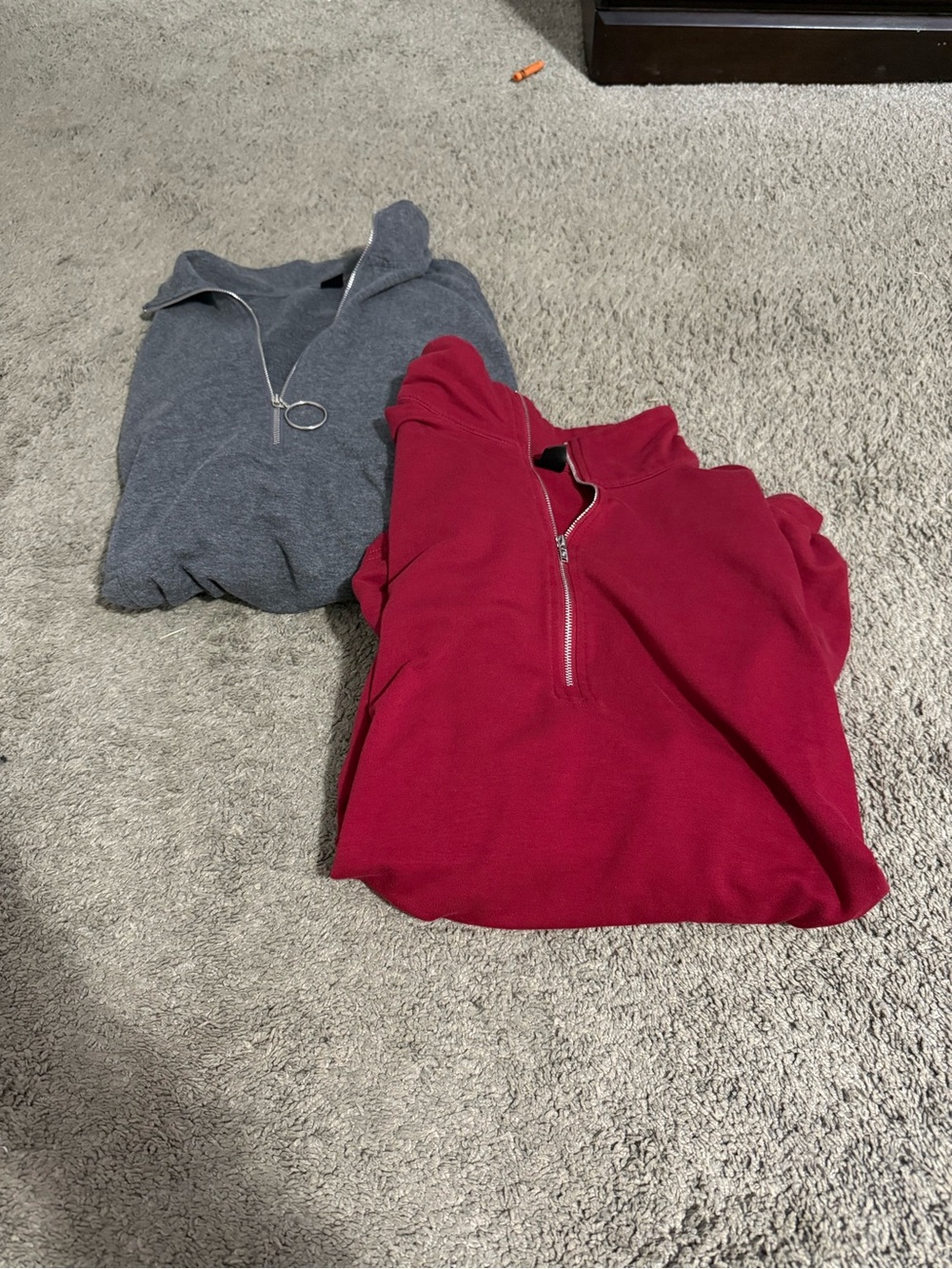 2 Maternity Half-Zip Sweater Pullovers size S